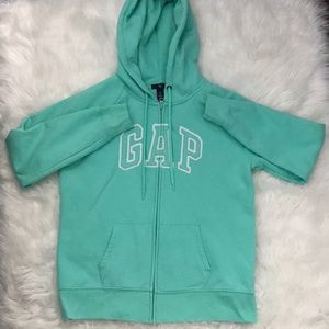 GAP mint green hooded jacket
